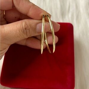 Elegant 14k Gold Filled Plain Hoop Earrings